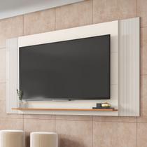 Painel para TV 65 Polegadas Mondrian 1 Prateleira Off White/Freijó - Caemmun
