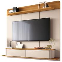 Painel Para TV 70 Pol Bancada Suspensa Orgânica Cheri B01 Off White Cinamomo - Lyam Decor