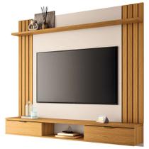 Painel Para TV 70 Pol com Bancada Suspensa Soleil B01 Cinamomo Off White - Lyam Decor