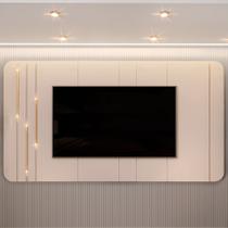 Painel Para TV 75 Pol Com LED Orgânico Dion D05 Off White - Lyam Decor Painel Para TV 75 Pol Com LED Orgânico Dion D05 Off White - Lyam Decor