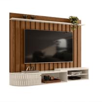 Painel para TV 75 Polegadas com Bancada Suspensa 206cm Monza Naturale/Off White - Pallazio