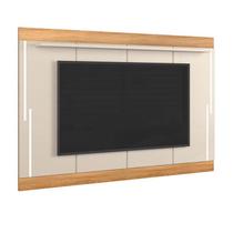 Painel Para TV 75 Polegadas Com LED 207cm Lion Lukaliam Off White/Freijo