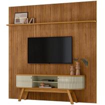 Painel Para Tv 75 Polegadas Composição Bancada Lugana Cumaru/opala