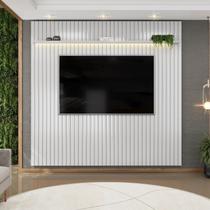 Painel para Tv 75 Polegadas Ripado com LED 250cm Trento