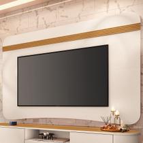 Painel Para TV 80 Pol Orgânico 200cm Ermione B01 Off White Cinamomo - Lyam Decor Painel Para TV 80 Pol Orgânico 200cm Ermione B01 Off White Cinamomo - Lyam Decor