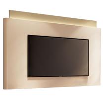 Painel Para TV 85 Pol Orgânico Com LED 208cm Aslan B01 Off White Champagne - Lyam Decor