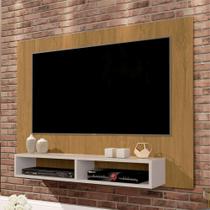 Painel para TV Adhara com Frisos Cumaru Off White