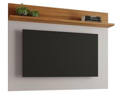 Painel para TV Assimério Off White com Freijó - MoveisAqui