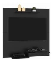 Painel Para TV Até 32 Polegadas Com Prateleiras Jet Luxo Oferta dia das Mães -Preto