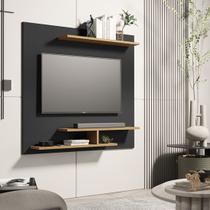 Painel Para TV até 32 Polegadas Com Prateleiras Oscar Plus cor Preto / Nature - Comprar Moveis para sua Casa