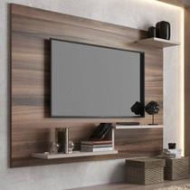 Painel para TV até 42 Polegadas 110cmx90cm Prateleira Denver Marrom Nogueira/Off White