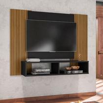 Painel para TV até 42 Polegadas 120CMX90CM 2 Nichos Navi Preto Painel para TV até 42 Polegadas 120CMX90CM 2 Nichos Navi Preto