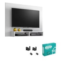 Painel Para Tv Até 43 Polegadas Eros Branco e Suporte Para Tv Notável Móveis