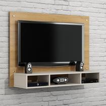 Painel para TV até 46 Polegadas MDF 120cmx89cm Atena Marrom Cinamomo/Off White Painel para TV até 46 Polegadas MDF 120cmx89cm Atena Marrom Cinamomo/Off White