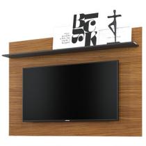 Painel para TV até 47 Polegadas 1 Prateleira Maia Noce Milano/Preto Fosco - Colibri Painel para TV até 47 Polegadas 1 Prateleira Maia Noce Milano/Preto Fosco - Colibri