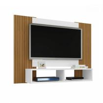 Painel Para Tv Até 48 Polegadas Com 2 Nichos Navi Bechara Branco Com Castanho Painel Para Tv Até 48 Polegadas Com 2 Nichos Navi Bechara Branco Com Castanho