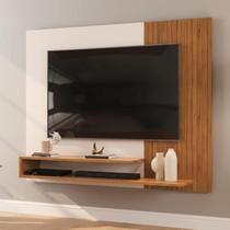 Painel Para Tv Ate 50 Polegadas 107,8cmx136cm Ripado 2 Prateleiras Nando - Dj Móveis