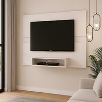 Painel para TV até 50 Polegadas 130cmx90cm Nicho Flex Eccos Branco Off White Painel para TV até 50 Polegadas 130cmx90cm Nicho Flex Eccos Branco Off White