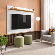 Painel para TV até 50 Polegadas 130cmx91cm 1 Prateleira Columbia Espresso Móveis Branco/Amadeirado Painel para TV até 50 Polegadas 130cmx91cm 1 Prateleira Columbia Espresso Móveis Branco/Amadeirado