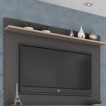 Painel para TV até 50 Polegadas 160cmx120cm 1 Prateleira Benevello Quiditá Cinza Grafite Painel para TV até 50 Polegadas 160cmx120cm 1 Prateleira Benevello Quiditá Cinza Grafite