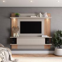 Painel para TV até 50 Polegadas 200cmx180cm Cadiz Bege Fumê Com Brise