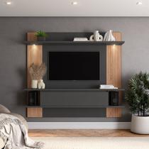 Painel para TV até 50 Polegadas 200cmx180cm Cadiz Cinza Grafite Com Brise