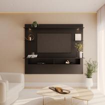 Painel para Tv até 50 Polegadas com 2 Nichos Viena Preto Perfect Touch