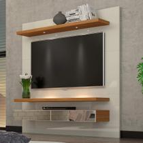 Painel para TV Até 50 Polegadas com Led 2 Gavetas 100% Mdf Tb107e Off White/Freijó - Dalla Costa