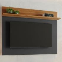 Painel para TV Até 50 Polegadas Lapa 1 Prateleira Preto/Freijó Trend - Pnr Móveis Painel para TV Até 50 Polegadas Lapa 1 Prateleira Preto/Freijó Trend - Pnr Móveis