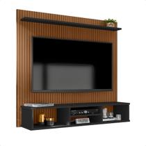 Painel para TV até 50 Polegadas Ripado com Nicho e Prateleira Ideal para Sala de Estar e Quarto