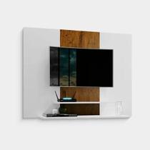 Painel Para Tv Até 50 Polegadas Suspenso Talento Com 2 Prateleiras 91x120cm Branco-canela Painel Para Tv Até 50 Polegadas Suspenso Talento Com 2 Prateleiras 91x120cm Branco-canela