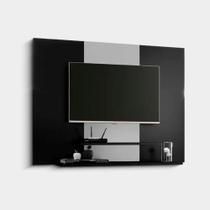 Painel Para Tv Até 50 Polegadas Suspenso Talento Com 2 Prateleiras 91x120cm Preto/branco