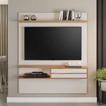 Painel para TV Até 55 Polegadas 1 Porta Eagle Off White/Freijó - Pnr Móveis
