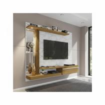 Painel para TV até 55 Polegadas 136cmx160cm LED Prateleira de Vidro Denver - Móveis Bechara Painel para TV até 55 Polegadas 136cmx160cm LED Prateleira de Vidro Denver - Móveis Bechara