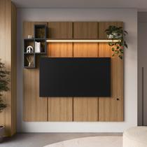 Painel para TV até 55 Polegadas 180cm com Nichos Decorativos e Iluminação em LED Nexus Painel para TV até 55 Polegadas 180cm com Nichos Decorativos e Iluminação em LED Nexus