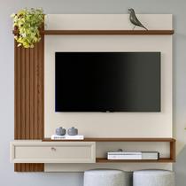 Painel para TV Até 55 Polegadas Alvorada 1 Porta Freijó/Off White - Linea Brasil Painel para TV Até 55 Polegadas Alvorada 1 Porta Freijó/Off White - Linea Brasil