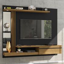 Painel para TV Até 55 Polegadas com Led Denver Preto Fosco/Cinamomo - Bechara Painel para TV Até 55 Polegadas com Led Denver Preto Fosco/Cinamomo - Bechara