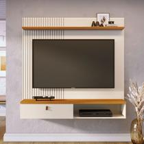 Painel para TV Até 55 Polegadas Iris 1 Porta Cinamomo/Off White - Madetec Painel para TV Até 55 Polegadas Iris 1 Porta Cinamomo/Off White - Madetec