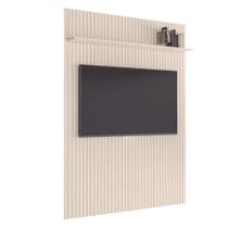 Painel para TV até 55 Polegadas Ripado com Prateleira Arbo 1,39x2,40m Off White EDN Painel para TV até 55 Polegadas Ripado com Prateleira Arbo 1,39x2,40m Off White EDN
