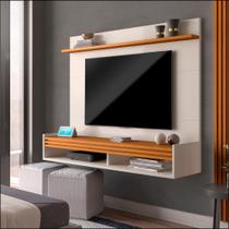 Painel para TV até 55 Polegadas Ripado Com Prateleira e Nicho Évora 136cm ViaNossa Painel para TV até 55 Polegadas Ripado Com Prateleira e Nicho Évora 136cm ViaNossa