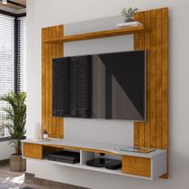 Painel para TV Até 55 Polegadas Sacha 1 Prateleira Naturalle/Off White - Pnr Móveis
