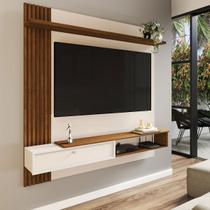 Painel para TV Até 55 Polegadas Sunset 1 Porta Freijó/Off White - Panorama Móveis Painel para TV Até 55 Polegadas Sunset 1 Porta Freijó/Off White - Panorama Móveis