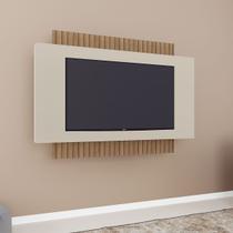 Painel para TV até 58 Cancun para Sala 136 Cm MDP 3D Canelato Off White - ClickLar