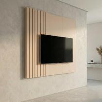Painel para TV até 58 Polegadas Ripado 100% MDF 136CMX140CM Boto Bege