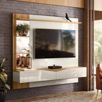 Painel para TV até 60'' Freijó Com Off White Perolizado Vegas Intense - Movelove