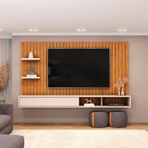 Painel para TV até 60 Polegadas 1 Porta DJ Móveis Friz Freijó Off White Painel para TV até 60 Polegadas 1 Porta DJ Móveis Friz Freijó Off White