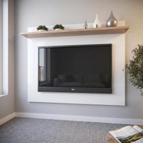 Painel para TV até 60 Polegadas 180CMX120CM 1 Prateleira Benevello Quiditá Branco Painel para TV até 60 Polegadas 180CMX120CM 1 Prateleira Benevello Quiditá Branco