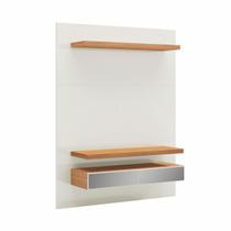 Painel para TV Até 60 Polegadas 2 Gavetas com Led Basic Off White/Freijó - Dalla Costa