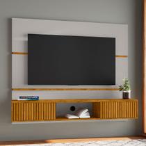 Painel para TV Até 60 Polegadas 2 Portas Dominique Ripado Off-White/Naturalle - Pnr Móveis Painel para TV Até 60 Polegadas 2 Portas Dominique Ripado Off-White/Naturalle - Pnr Móveis