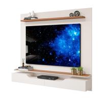 Painel para TV até 60 Polegadas 2 Portas Levi DJ Móveis Off White/Freijó